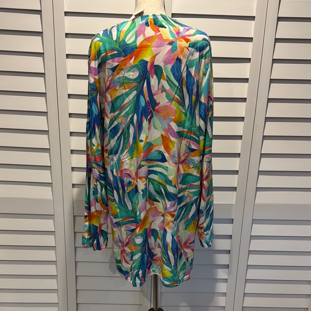 La Blanca Multicolor Floral Swim Coverup - Picture 5 of 8